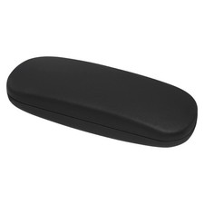 MoKo Hard Shell Eye Glasses Case with Cloth, PU Leather One Size, Black
