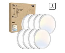 8PACK LED Flush Mount Ceiling Light Fixture, 3000K-4000K-6500K 100W