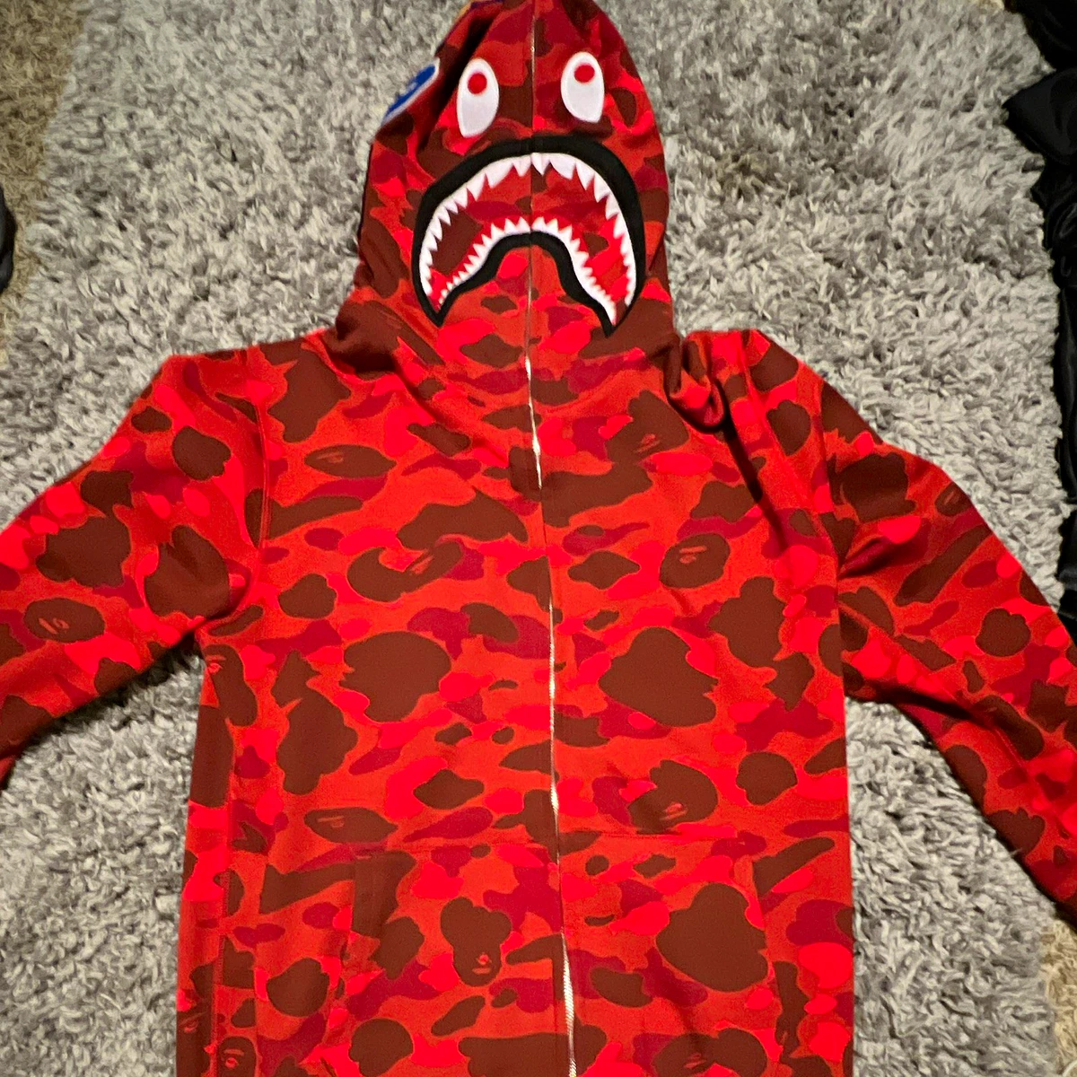 A Bathing Ape Red Long Sleeve Hoodies & Sweatshirts for Men for