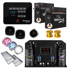 SteamSpa BKT1500-ADP Black Series WiFi and Bluetooth Double 7.5KW - Gold