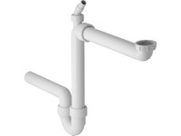 Raumsparsiphon Geberit 1 1/2' DN50 Inkl. SchlauchtüLle D 19-23 Mm