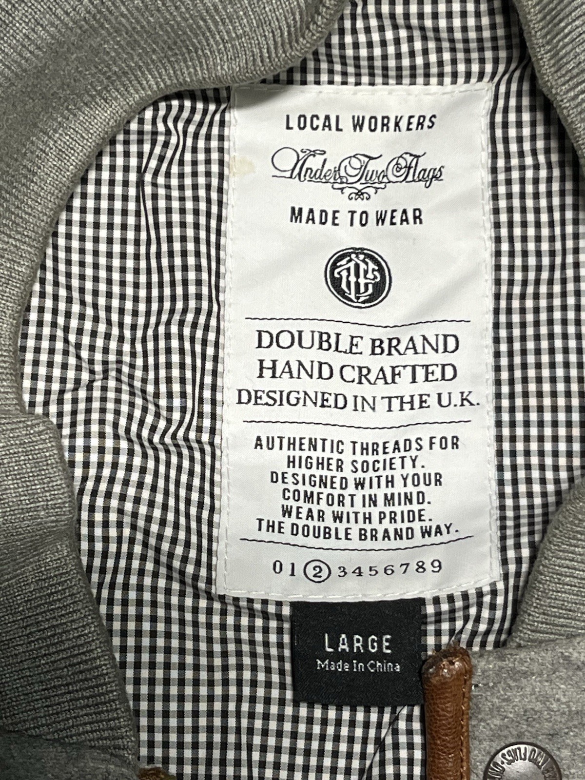 Local Workers Under Two Flags quilted jacket with… - image 6