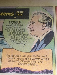 1957 NEWSPAPER PAGE #2663- FRANCIS X. BUSHMAN, SILENT MOVIE STAR