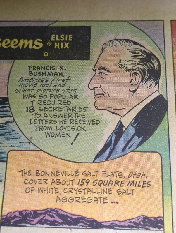1957 NEWSPAPER PAGE #2663- FRANCIS X. BUSHMAN, SILENT MOVIE STAR