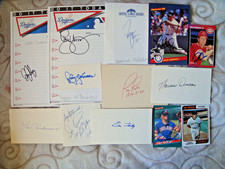 baseball signed cut index autograph lot Koosman Foli McDowell Leo Cardenas