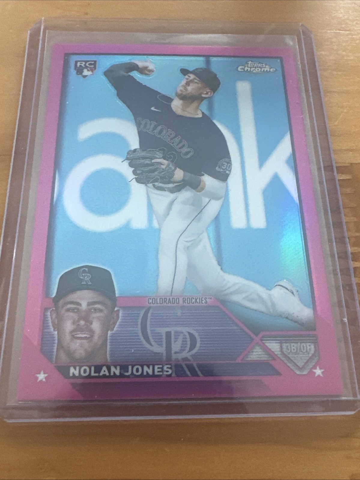 2023 Topps Chrome - Nolan Jones #43 Pink Refractor (RC)