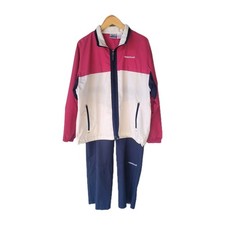 Vintage Reebok Track Suit Womens Med/Large 90s Navy Pink White Colorblock