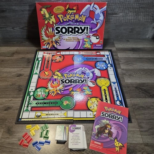 Vintage 2001 Parker Brothers Sorry! Pokemon Edition Board Game Complete