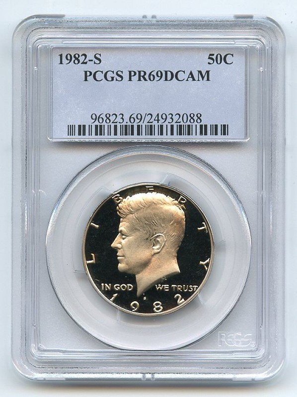 1982 S 50C Kennedy Half Dollar Proof PCGS PR69DCAM