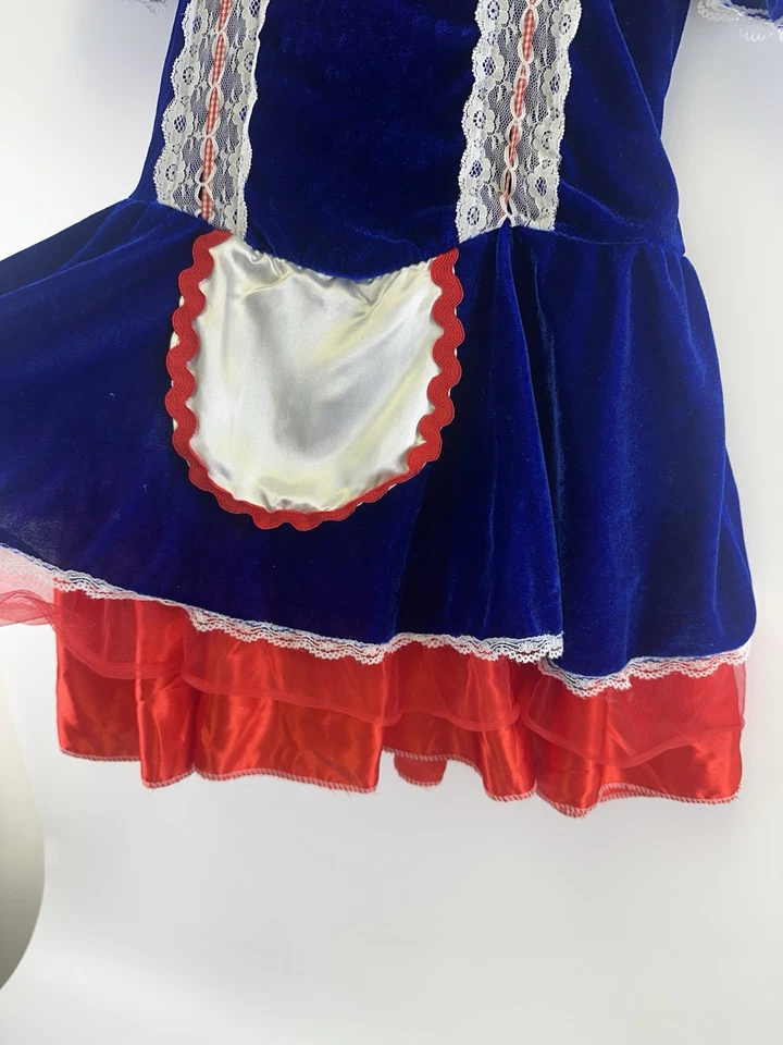 Rubies Costume Rag Doll Dress Blue Red Short Tulle Womens Large - Image 3 of 4