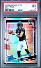 2023 Donruss Optic Preview CJ Stroud Rated Rookie #339 Holo Silver Prizm PSA 9