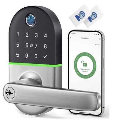 NICE DIGI Smart Keypad Door Lock w Handle Keyless Entry Fingerprint Digital  New