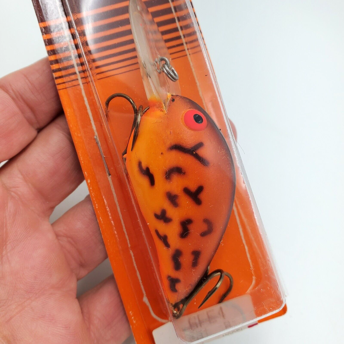 Vtg New Bomber 6FE4 Fat A Orange Coachdog Crankbait Fishing Lure