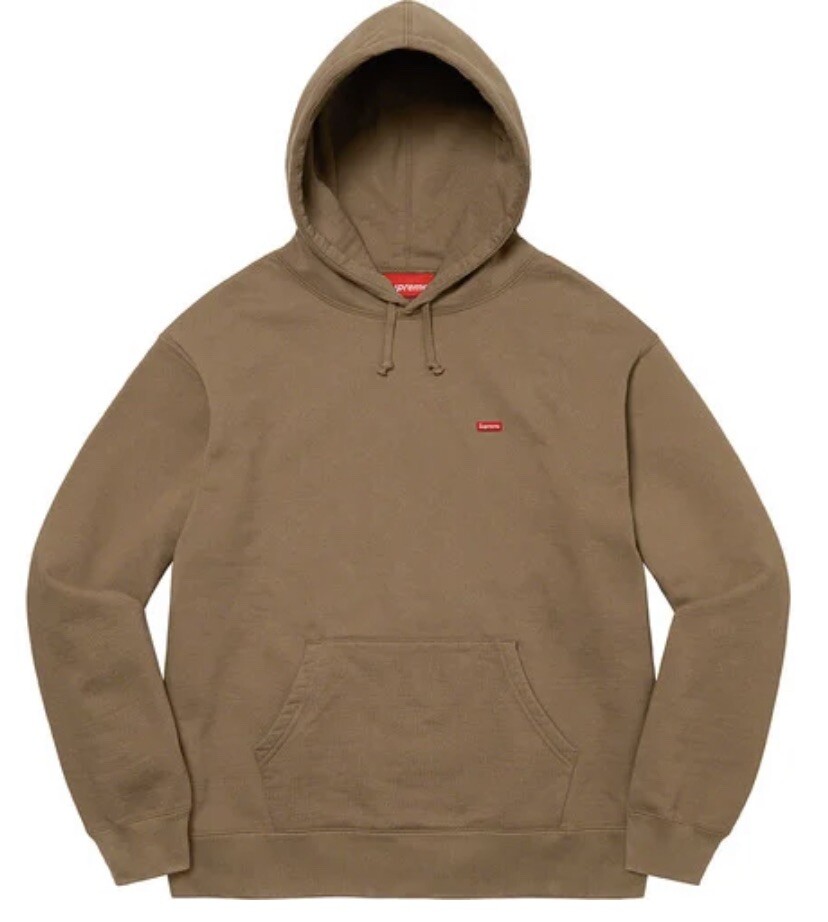 Supreme Small Box Logo Hooded Sweatshirt Size XL Olive Brown Hoodie SS22 NEW
