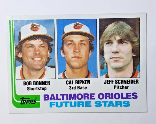 CAL RIPKEN JR. 1982 Topps Rookie Card RC #21 With Bob Bonner Jeff Schneider
