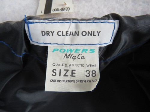 Vintage Powers Lettermans Varsity Jacket Blue/White Size 38 NOS - Picture 4 of 5