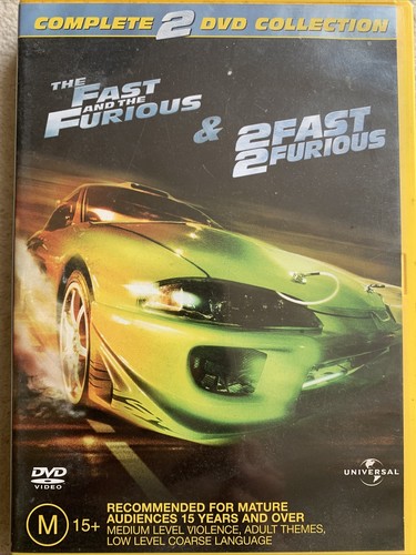 DVD: The Fast and the Furious + 2 Fast 2 Furious - 2002 + 2003 Action Adventure - Picture 1 of 2