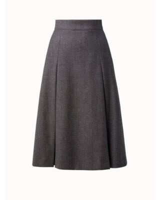 AKRIS Women's Gray Pleated Knee-length Wool Skirt Sz 8 NWT Originally $995