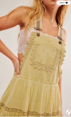 Trails End Skirtall Dress by Free People in Green, Size: XS Trails End Skirtall Dress by Free People in Green, Size: XS