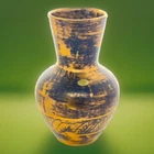 Stangl Art Pottery Vase  Black & Gold Glaze. Vintage. No Chips Or Scratches.