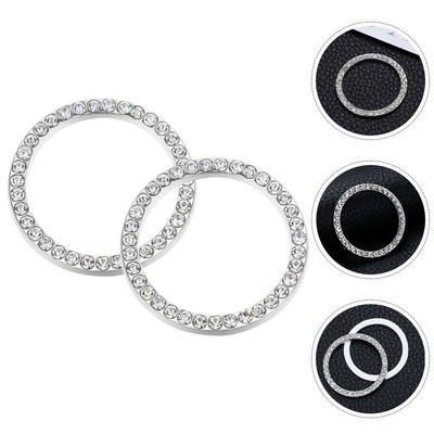 4pcs Motor Start/Stopp -Taste Kreise mit Strassbling Car Interior Decor zum