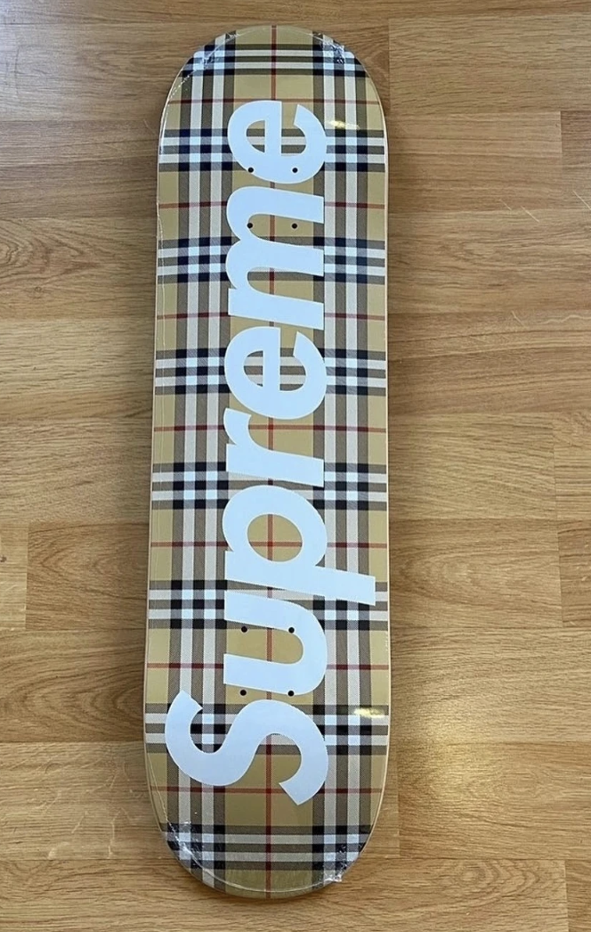 Supreme x Burberry Skateboard Skate Deck Beige 2022 | eBay