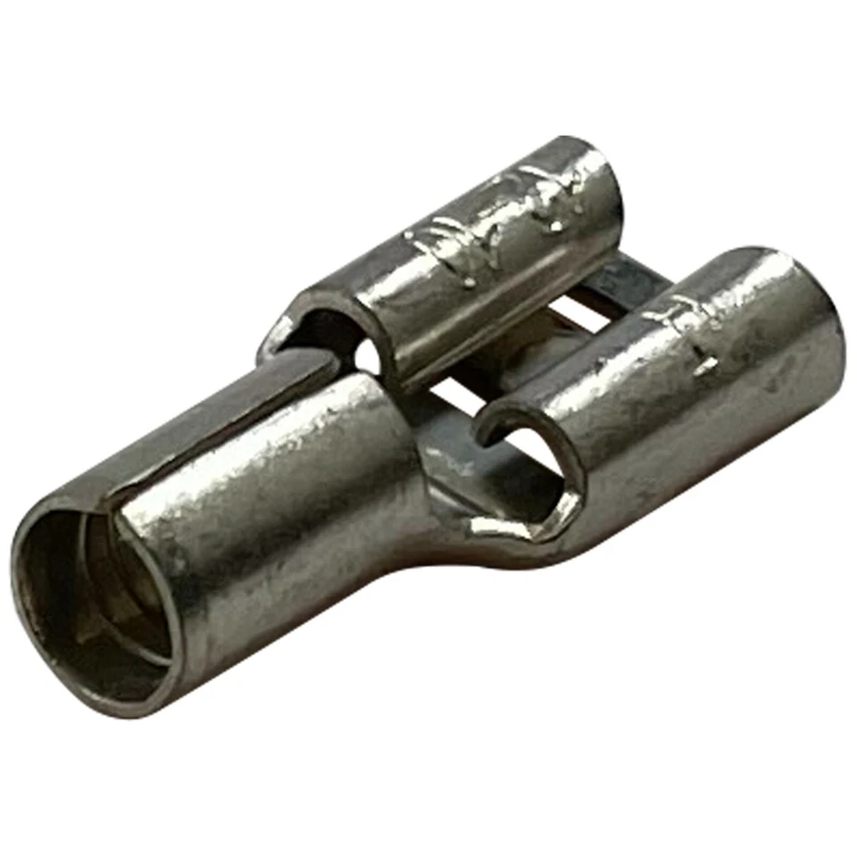 (200) Non Insulated Female 12-10 Gauge Quick Disconnect .250" Terminal Connector - Image 2 of 4