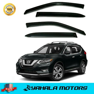 Side Window Sun Visor Rain Guards Deflectors For Nissan 14 19 Rogue Ebay