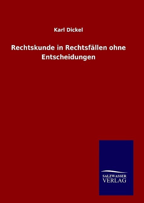 Rechtskunde In Rechtsfällen Ohne Entscheidungen | Buch | 9783846075791