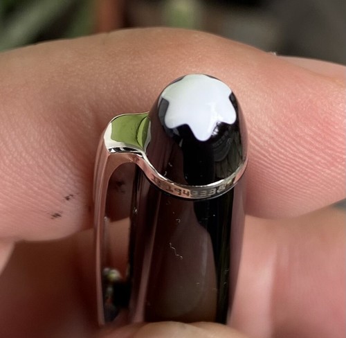 Auténtico bolígrafo Montblanc Meisterstuck 164 recubierto de platino - Imagen 6 de 8