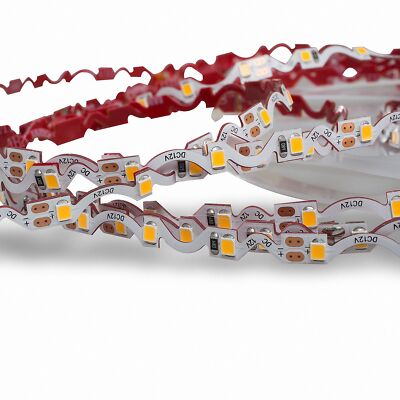 Mextronic LED Strip ZICK-ZACK 2835Z Neutralweiß (4000k) 48W 5 Meter 12V IP20 LED