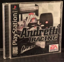 Andretti Racing  - Playstation - PS1 - Case, Manual Disc, Registration Card