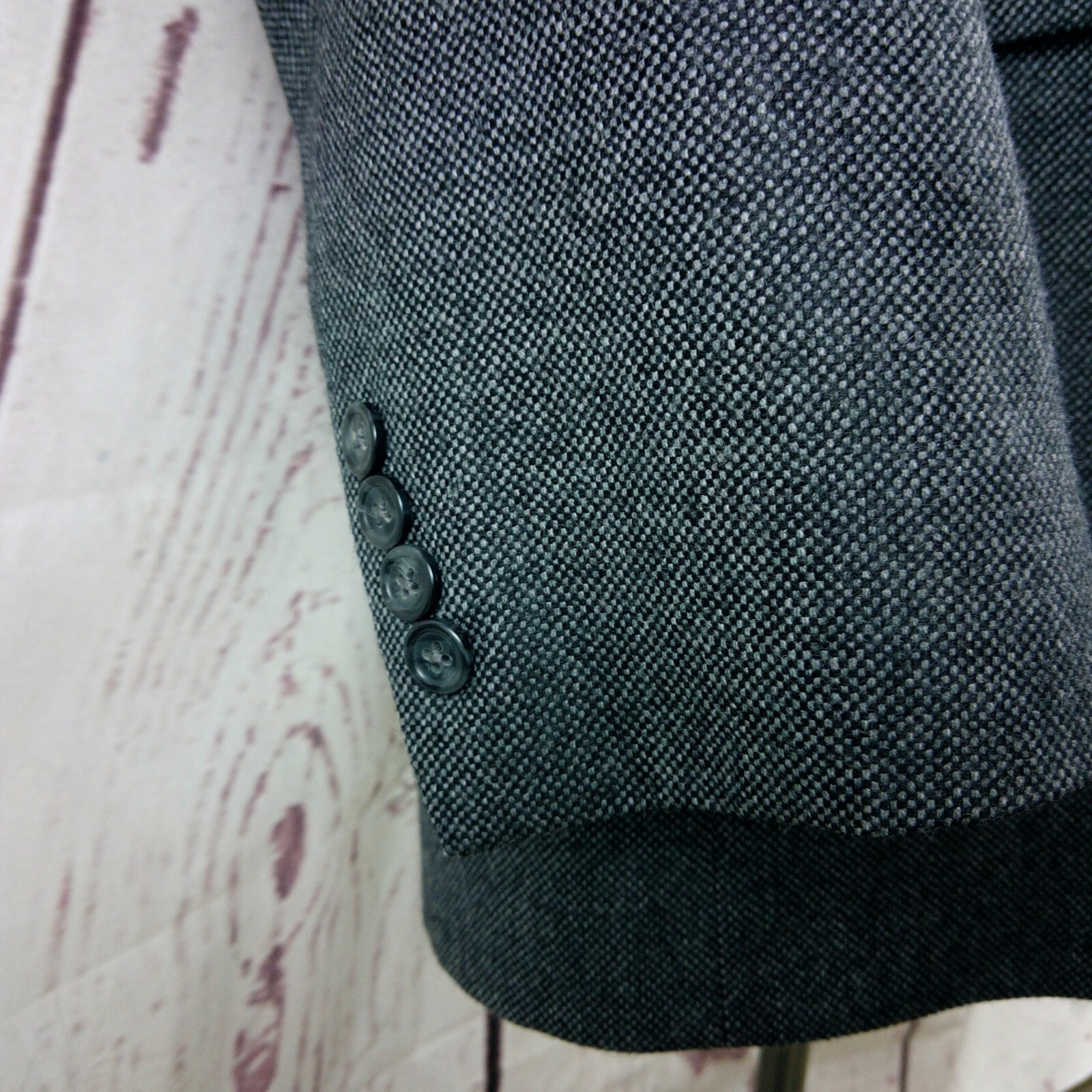 Stafford Essentials 46L 2 Button Gray Birdseye Su… - image 4