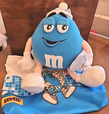 M&M World Store Blue Recording Plush Toy Candy Sleeping Bedtime Pj