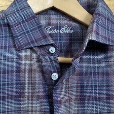 Tasso Elba-Mens Long Sleeve Button Down Shirt, Large 16.5, NEW w/ Tags