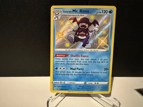 Galarian Mr.  Rime SV021 2021 Pokemon Shining Fates Shiny Holo Rare Card NM+
