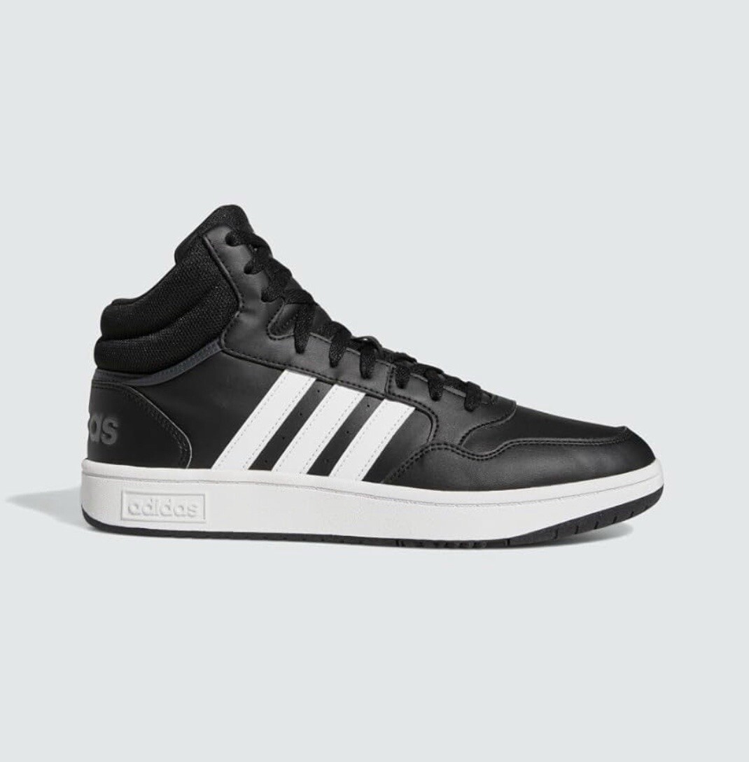 Size 7 - adidas Hoops 3.0 Mid Core Black | eBay