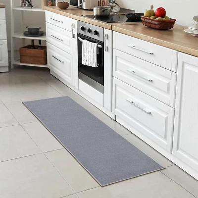 OTTOMANSON Gray Hall Runner Rug Long Rugs Hallway Area Carpet Non Slip Rubber Mat 20x59