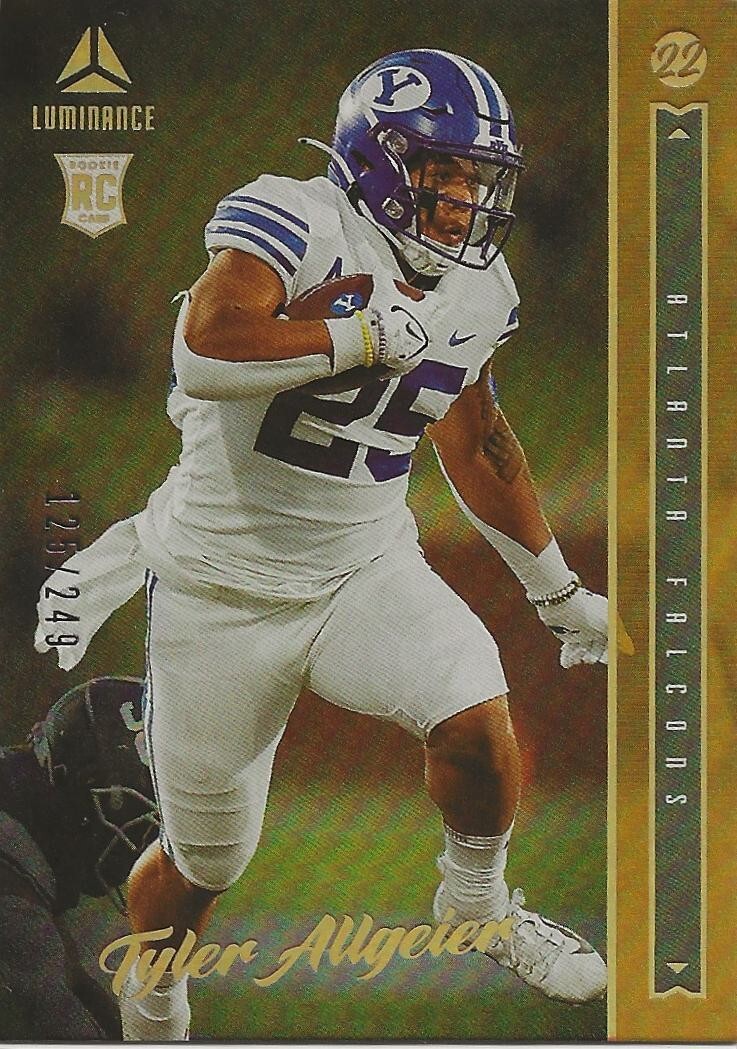 2022 Panini Luminance Gold Tyler Allgeier /249 #110