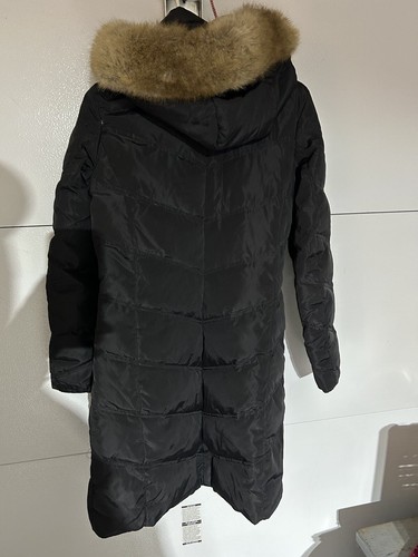 Abrigo acolchado Michael Michael Kors para mujer negro 3/4 plumón con capucha de piel sintética XS - Imagen 5 de 12