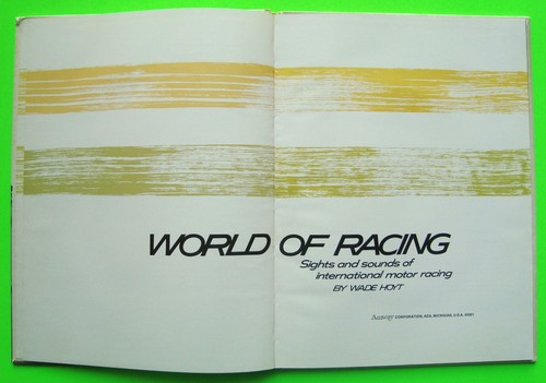 Cartel de calcomanías de grabación 1973 Sights & Sound of Int'l Motor Racing de Hoyt H-C Book - Imagen 9 de 24