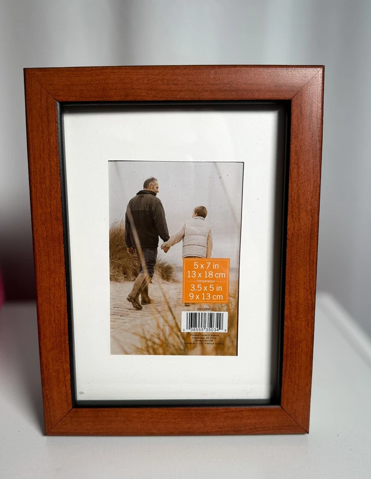 Набор из 3 фоторамок Pinnacle деревянный вид пластик черный и коричневый новые из старых запасов неиспользованные - Изображение 4 из 4