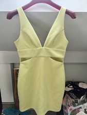 Topshop Bodycon Cutout Neon Dress Size 8