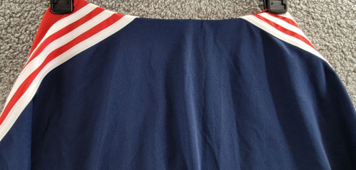 adidas Elastic Waistband 3-Stripes Activewear Skort Big Girls L 14 Navy/Red - Picture 10 of 14