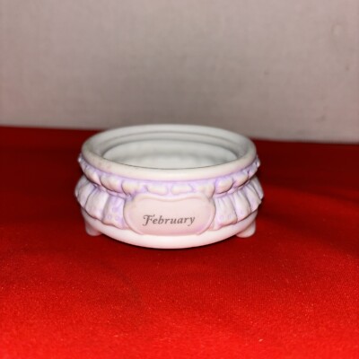 Precious Moments 1996 February Trinket Box Bottom Only- Estate Find