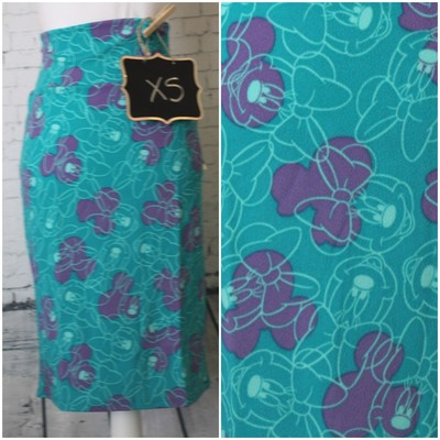 Jupe LuLaRoe Cassie XS – Floral Kaléidoscope Vert, Violet, Bleu, Crayon