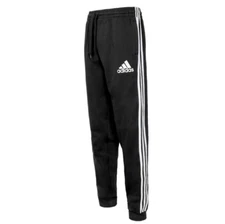 Mens Adidas Essential Fleece Tapered Cuff Pants Sweatpants Joggers 3 Stripe New