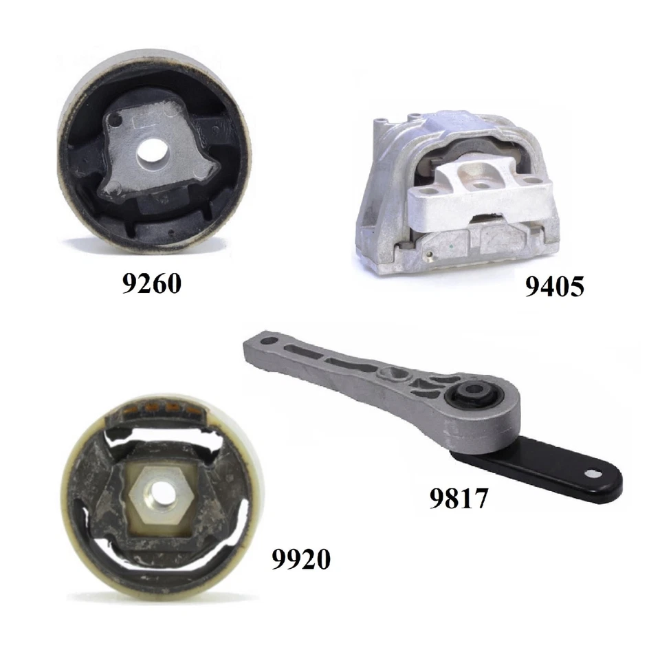 4 piezas montaje motor apto para Volkswagen Passat 2012-2014, 2016-2018 3,6 L Foto 2 de 4