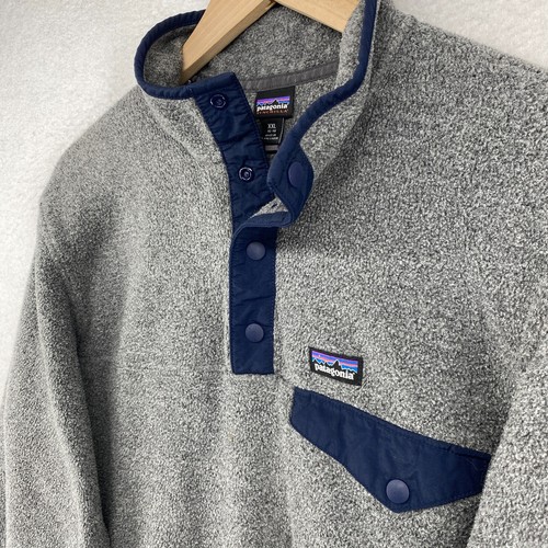 PATAGONIA Sweatshirt Youth XXL 16-18 Synchilla Snap T Fleece Pullover Gray - Picture 2 of 13