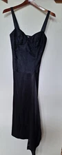 Angelo Tarlazzi Womens Black Lace Bodice Asymmetrical Hem Dress. Size 38 (EU)
